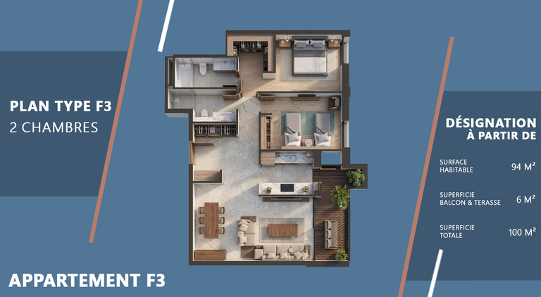 Appartement 2 chambres